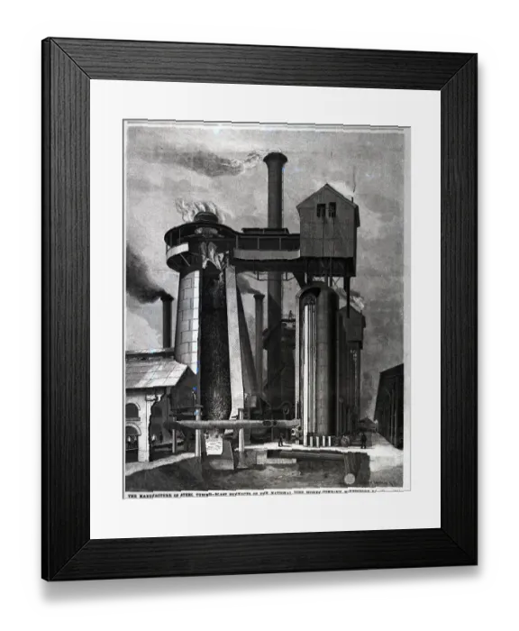 Framed Print : Engr;Furnaces Of Steel Tubeworks;Cutaway Framed Print : Engr;Furnaces Of Steel Tubeworks;Cutaway