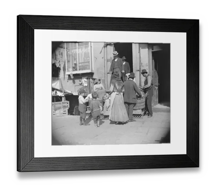 Framed Print : Customers Shopping Framed Print : Customers Shopping