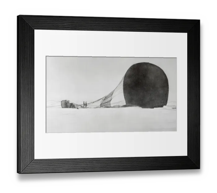 Framed Print : Members of Salomon Andree Expedition with Balloon Remains Framed Print : Members of Salomon Andree Expedition with Balloon Remains