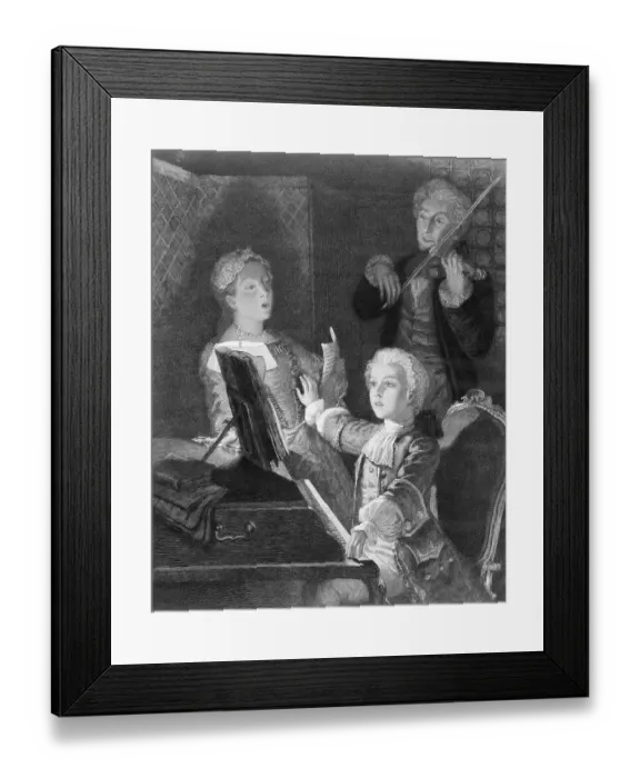 Framed Print : Mozart and Accompanists Rehearsing at Piano Framed Print : Mozart and Accompanists Rehearsing at Piano