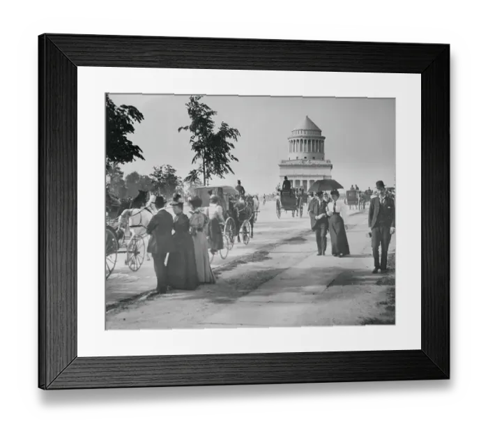 Framed Print : Pedestrians and Wagon Travelers near Grant's Tomb Framed Print : Pedestrians and Wagon Travelers near Grant's Tomb