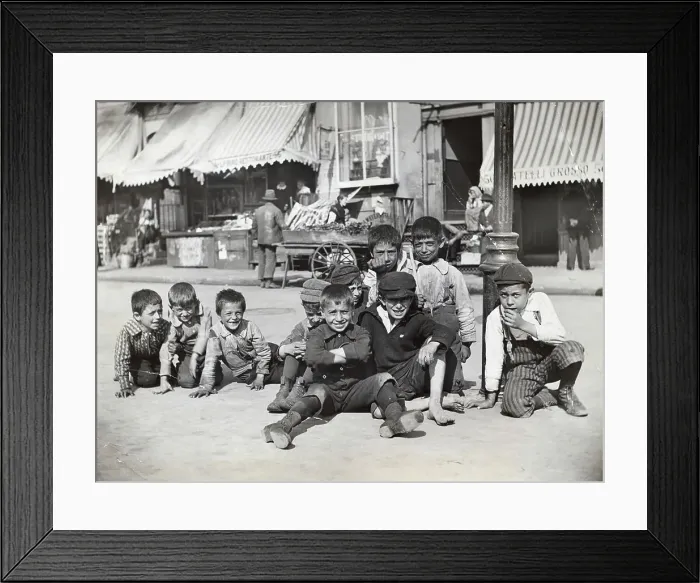 Framed Print : Little Boys In The Street Framed Print : Little Boys In The Street