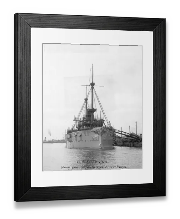 Framed Print : USS Texas in the Norfolk Navy Yard Framed Print : USS Texas in the Norfolk Navy Yard