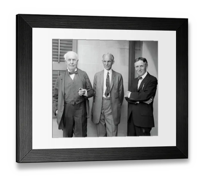 Framed Print : Thomas A. Edison with Henry Ford and Harvey Firestone Framed Print : Thomas A. Edison with Henry Ford and Harvey Firestone
