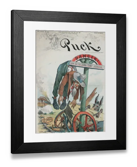 Framed Print : Cartoon of Man Hanging by His Trousers Framed Print : Cartoon of Man Hanging by His Trousers