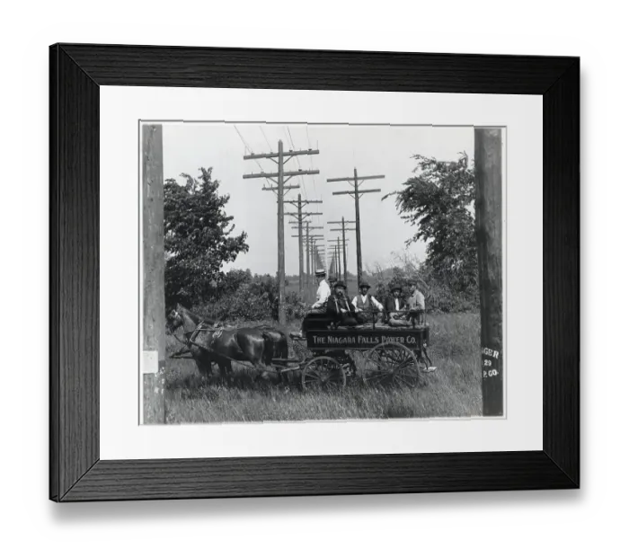 Framed Print : Telephone Poles Behind Horse Drawn Wagon Framed Print : Telephone Poles Behind Horse Drawn Wagon