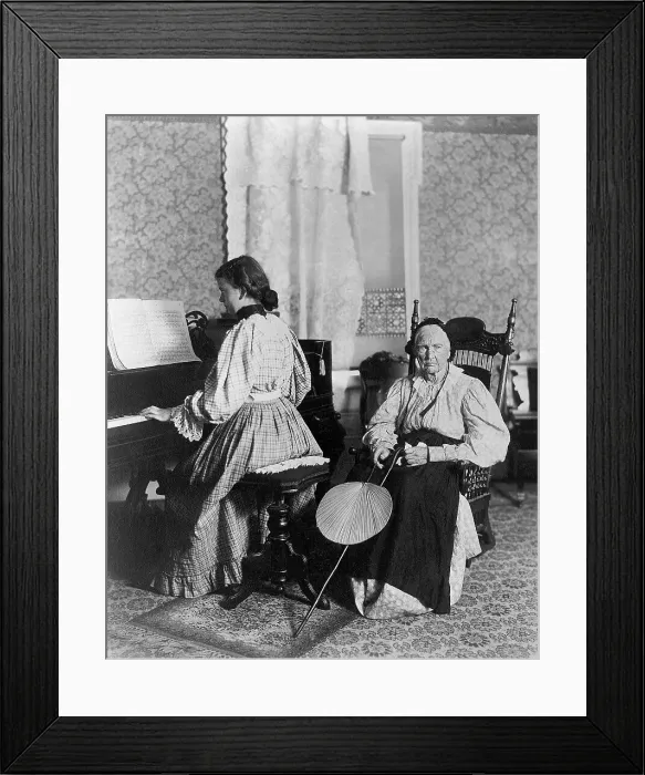 Framed Print : Old Woman Listening to the Piano Framed Print : Old Woman Listening to the Piano