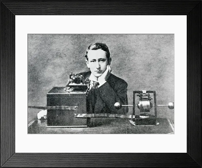 Framed Print : Gugliemo Marconi With Wireless Receiver Framed Print : Gugliemo Marconi With Wireless Receiver