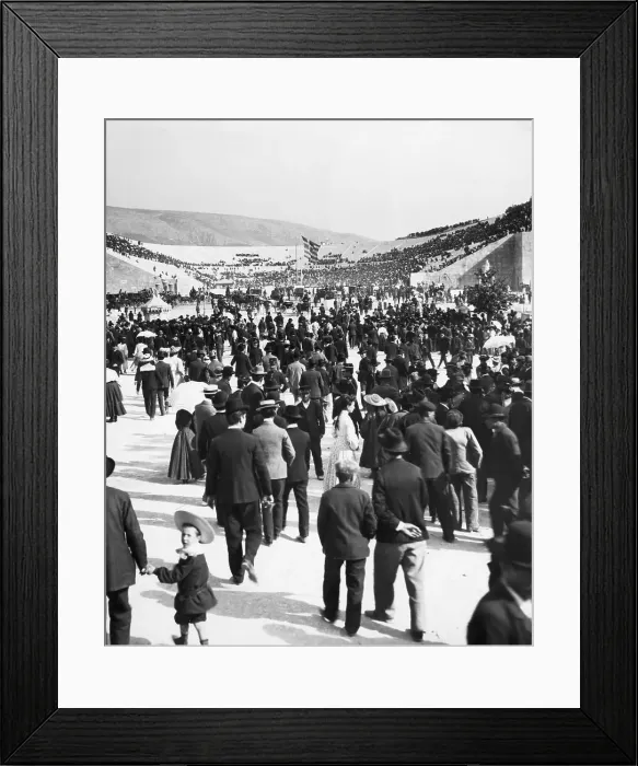 Framed Print : Crowd Entering Stadium For Olympics Framed Print : Crowd Entering Stadium For Olympics