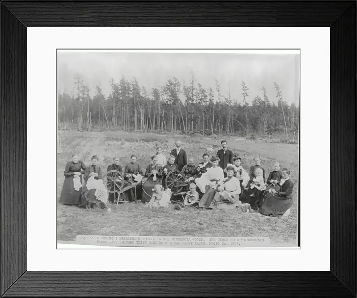 Framed Print : Sewing and Needlework Frolic Framed Print : Sewing and Needlework Frolic