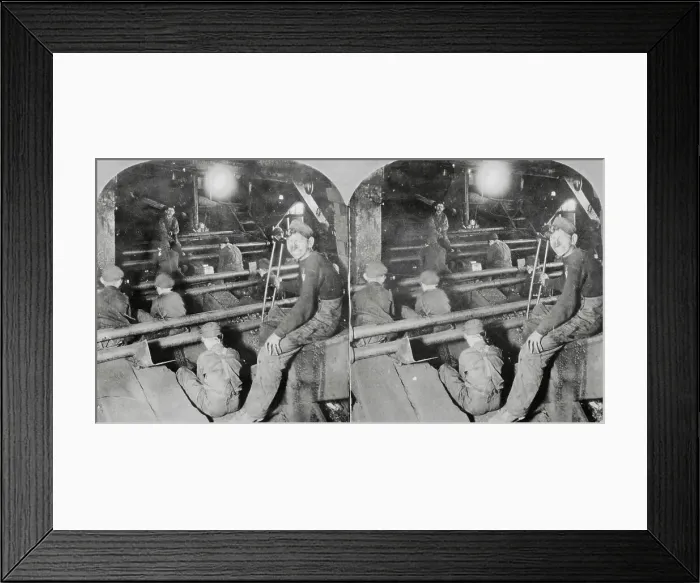 Framed Print : Children Working in Coal Mine Framed Print : Children Working in Coal Mine