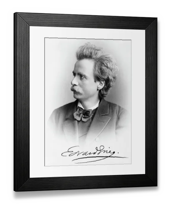 Framed Print : Edward Grieg In Head And Shoulders Shot Framed Print : Edward Grieg In Head And Shoulders Shot