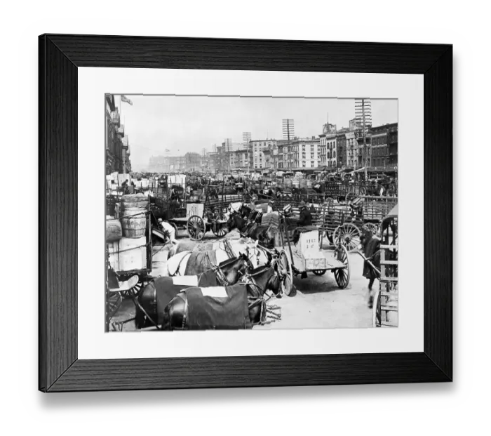 Framed Print : Traffic Jam On Lower Broadway Ca 1895 Framed Print : Traffic Jam On Lower Broadway Ca 1895