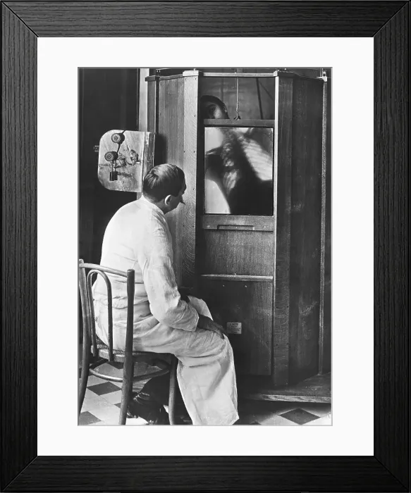 Framed Print : Doctor Using a Fluoroscope Framed Print : Doctor Using a Fluoroscope