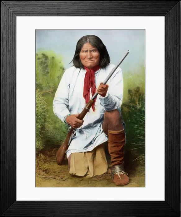 Framed Print : Geronimo Holding Rifle Framed Print : Geronimo Holding Rifle