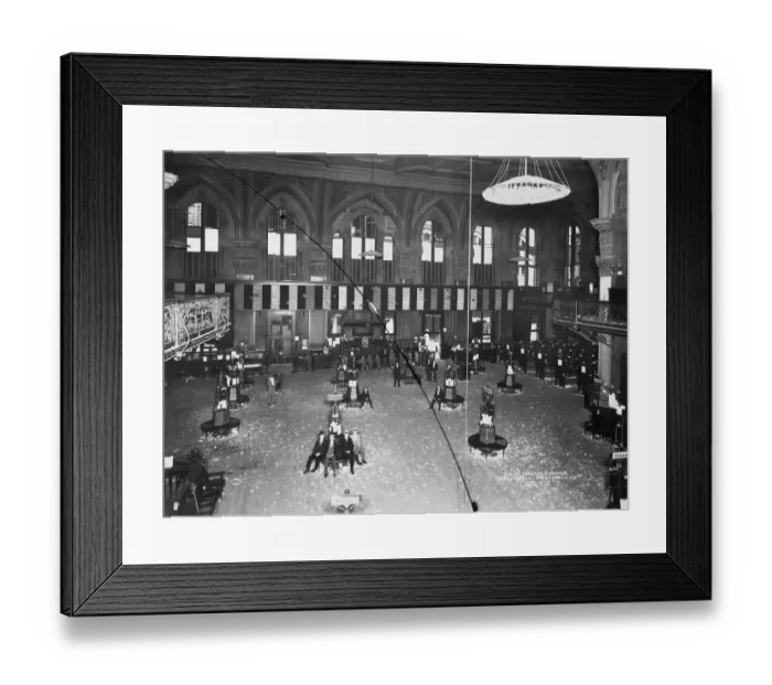 Framed Print : Interior Of Stock Exchange; Brokers Framed Print : Interior Of Stock Exchange; Brokers