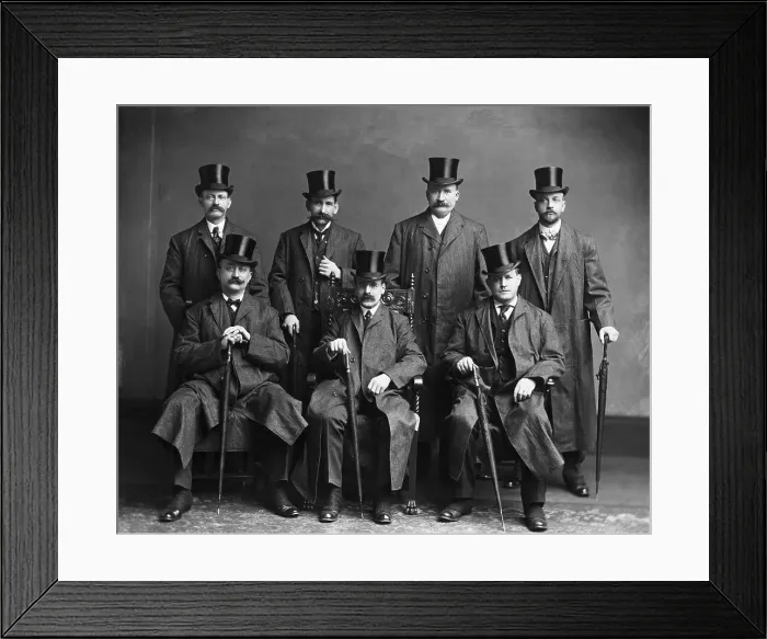 Framed Print : Group of Men in Top Hats Framed Print : Group of Men in Top Hats