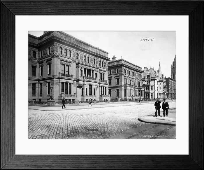 Framed Print : Twin Mansions Along Fifth Avenue Framed Print : Twin Mansions Along Fifth Avenue