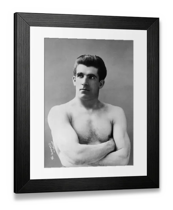 Framed Print : James Corbett Shirtless with Crossed Arms Framed Print : James Corbett Shirtless with Crossed Arms