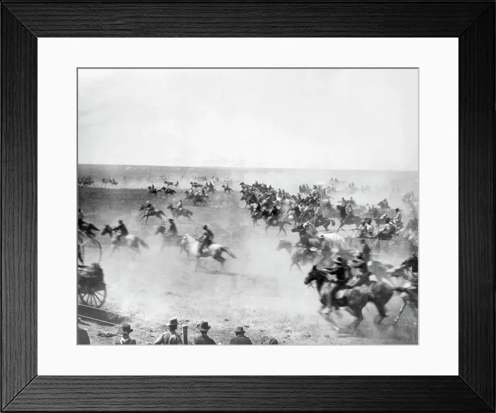 Framed Print : Oklahoma Land Rush Framed Print : Oklahoma Land Rush