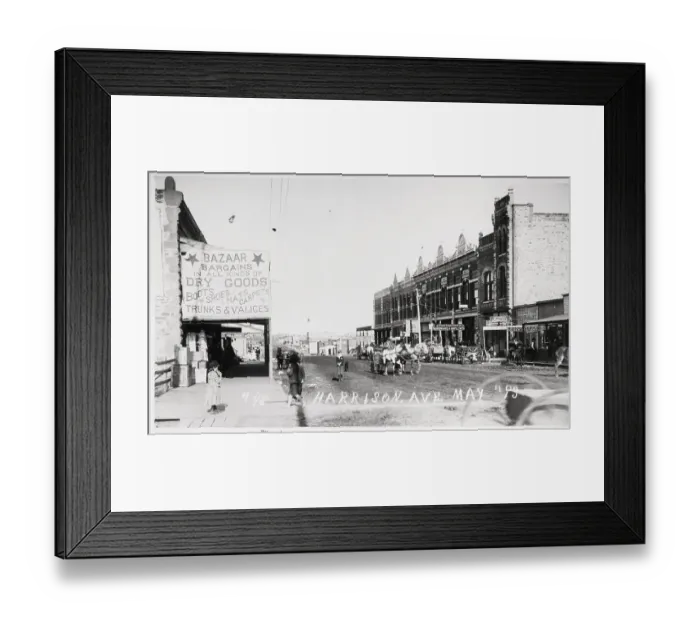 Framed Print : Street in Small Western Town Framed Print : Street in Small Western Town