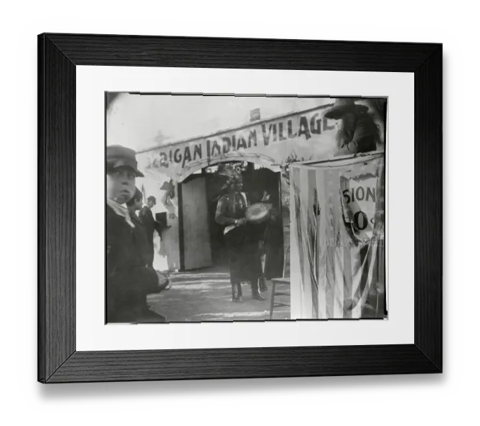 Framed Print : Indian Village at World's Fair Framed Print : Indian Village at World's Fair