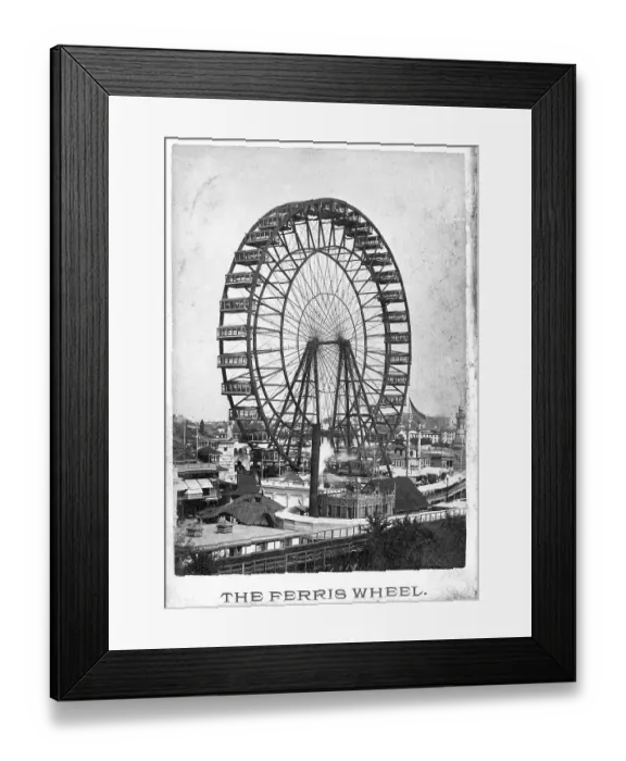 Framed Print : Ferris Wheel at Chicago Columbian Expo Framed Print : Ferris Wheel at Chicago Columbian Expo