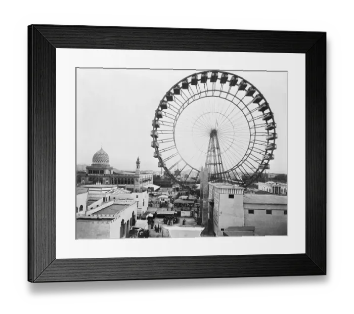 Framed Print : Ferris Wheel at Chicago Exposition Framed Print : Ferris Wheel at Chicago Exposition