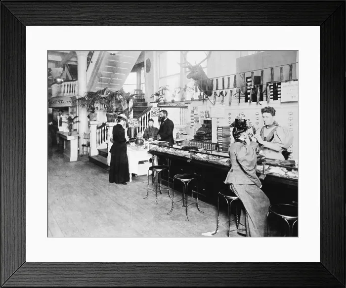 Framed Print : Glove Counter at Rike's Department Store Framed Print : Glove Counter at Rike's Department Store