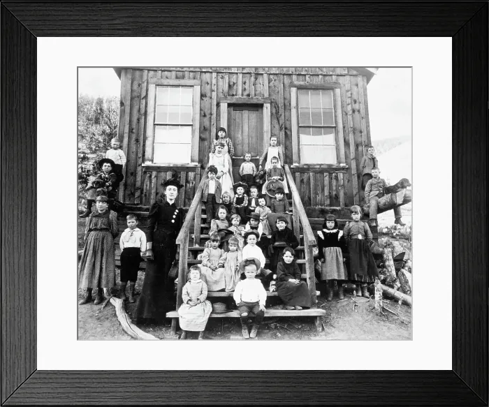 Framed Print : Blanche Lamont Standing with Students