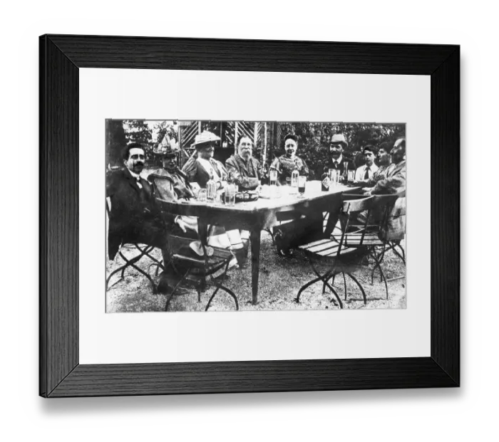 Framed Print : August Bebel and Associates at Outdoor Table Framed Print : August Bebel and Associates at Outdoor Table