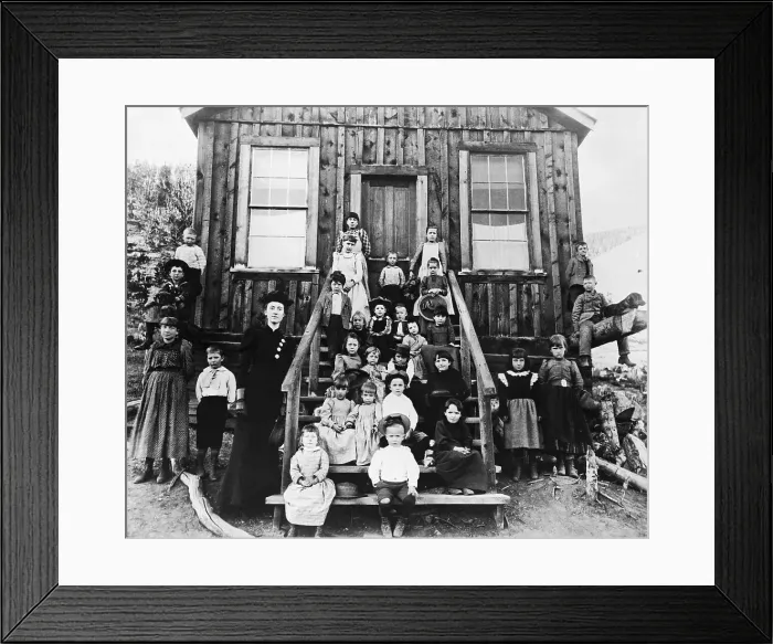 Framed Print : Miss Blanche Lamont At School W / Kids Framed Print : Miss Blanche Lamont At School W / Kids