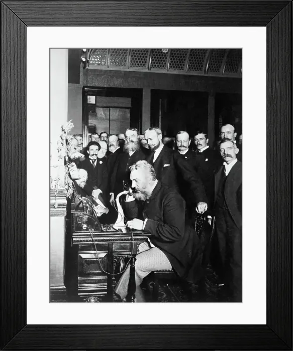 Framed Print : Bell Opening New York-Chicago Telephone Line Framed Print : Bell Opening New York-Chicago Telephone Line