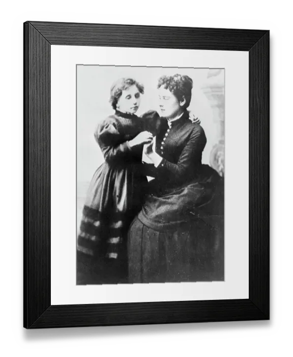 Framed Print : Young Helen Keller and Anne Sullivan Framed Print : Young Helen Keller and Anne Sullivan