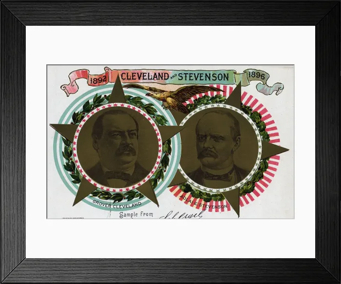 Framed Print : Cigar Box Label, Cleveland & Stevenson Framed Print : Cigar Box Label, Cleveland & Stevenson