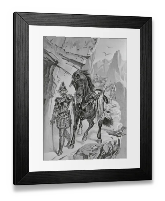 Framed Print : Francisco Pizarro Leading His Men Through Mountains Framed Print : Francisco Pizarro Leading His Men Through Mountains