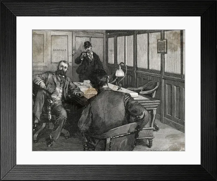 Framed Print : Alexander Berkmann Pointing a Gun at Henry Frick Framed Print : Alexander Berkmann Pointing a Gun at Henry Frick