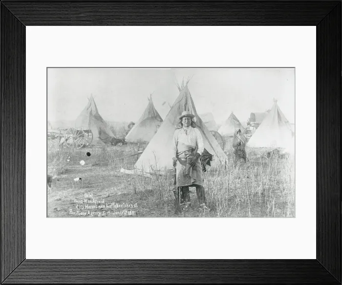 Framed Print : Native American and Tepee Framed Print : Native American and Tepee