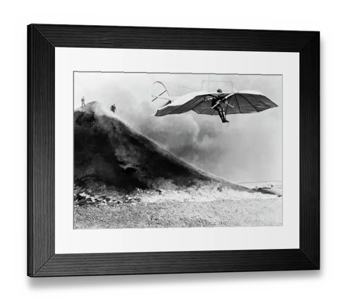 Framed Print : Otto Lilienthal Tests a Glider Framed Print : Otto Lilienthal Tests a Glider