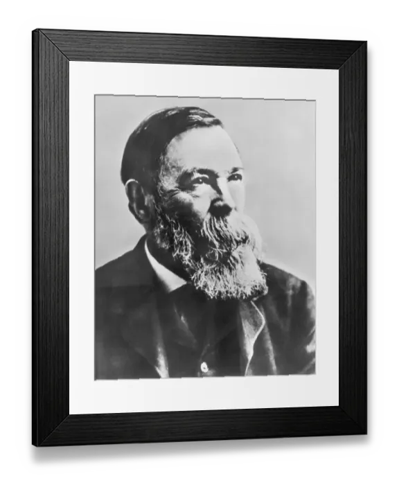 Framed Print : Portrait of Socialist Friedrich Engels Framed Print : Portrait of Socialist Friedrich Engels