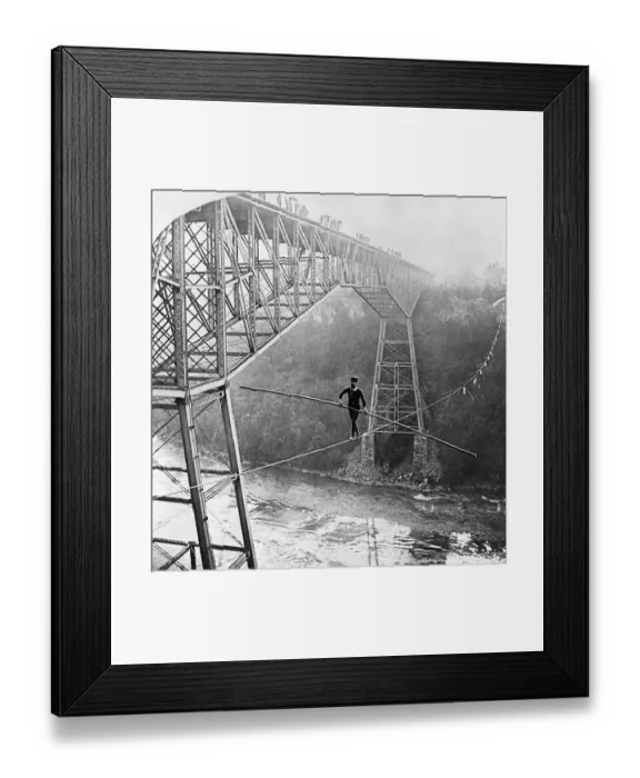 Framed Print : Dixon Crossing Niagara on a Tightrope Framed Print : Dixon Crossing Niagara on a Tightrope