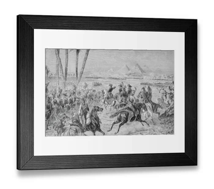 Framed Print : Napoleon and His Men Fighting at the Pyramids Framed Print : Napoleon and His Men Fighting at the Pyramids
