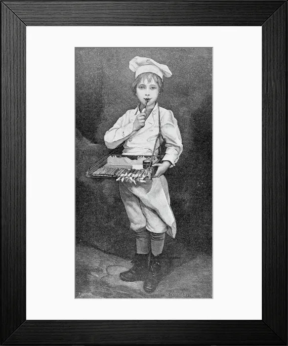 Framed Print : Boy Sampling His Chocolate Framed Print : Boy Sampling His Chocolate