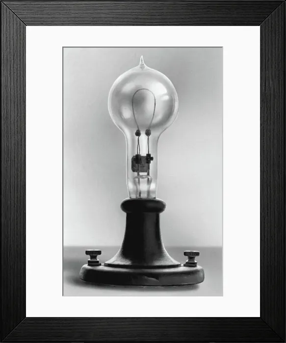 Framed Print : Thomas Edison's Electric Lamp Framed Print : Thomas Edison's Electric Lamp