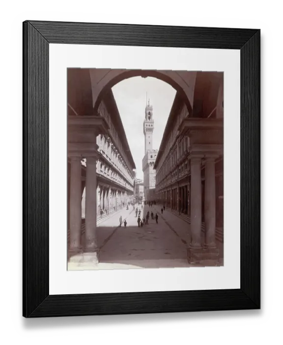 Framed Print : Uffizi Palace and Palazzo Vecchio Campanile Framed Print : Uffizi Palace and Palazzo Vecchio Campanile