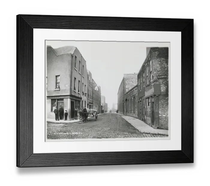 Framed Print : Wagons and Pedestrians on Sparsely Populated Dublin Street Framed Print : Wagons and Pedestrians on Sparsely Populated Dublin Street