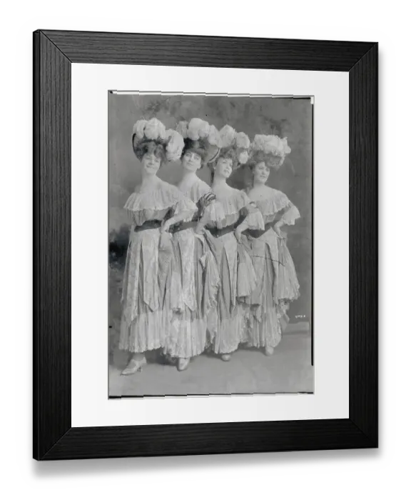 Framed Print : Showgirls Wearing Typical Stage Attire of 1890s Framed Print : Showgirls Wearing Typical Stage Attire of 1890s