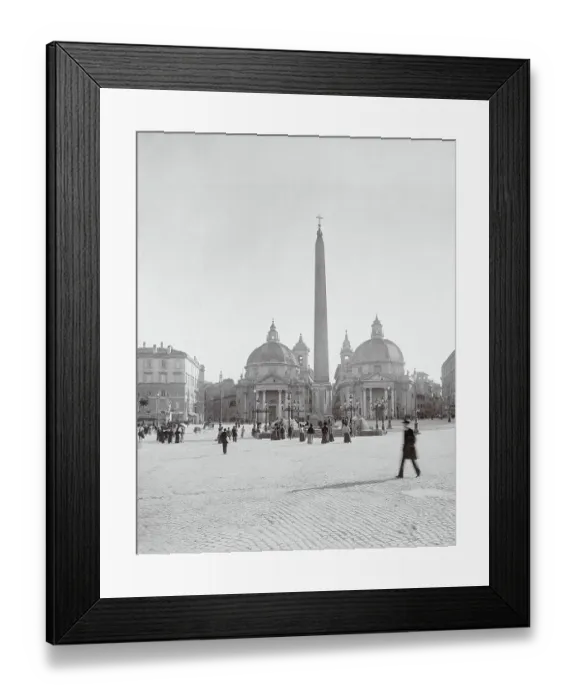 Framed Print : Obelisk and Church at Piazza Del Popolo Framed Print : Obelisk and Church at Piazza Del Popolo