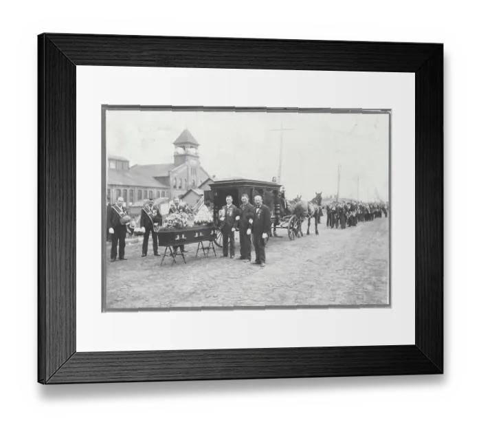 Framed Print : Funeral in 1890 Framed Print : Funeral in 1890