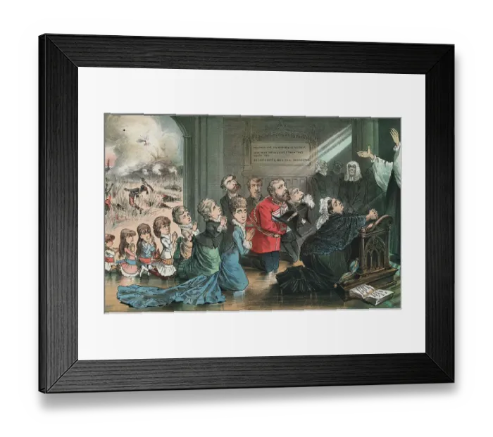 Framed Print : British Acknowledging Their Takeover Efforts Success in Church Framed Print : British Acknowledging Their Takeover Efforts Success in Church